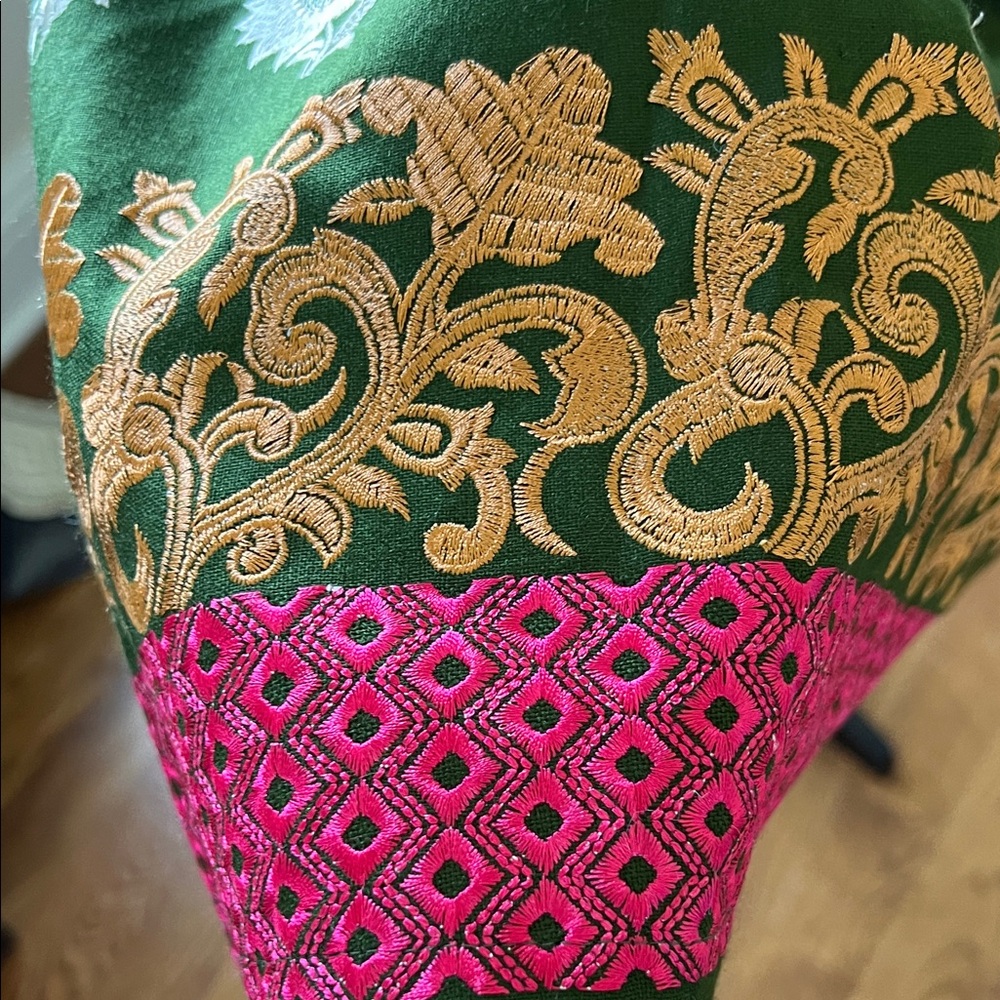 Green Floral Midi Dress - Picture 3 of 4